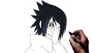 How To Draw Sasuke (Crazy) | Step By Step | Naruto Profile
