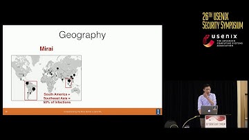 USENIX Security ’17 - Understanding the Mirai Botnet