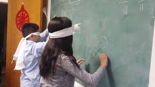 Blind folded pictionary