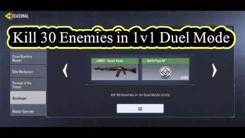 Kill 30 Enemies in 1v1 Duel Mode