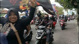 Demo Pagar Nusa di Polsek Brebek - Nganjuk