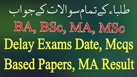 BA/BSc/MA Urdu Part 1 Pending Paper Date Sheet 2021 - PU,IUB,BZU,UOS Pending Exams Date 2021
