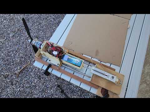 Video 1 of 4. Thrust Meter Control test with Control Propeller MA11x6