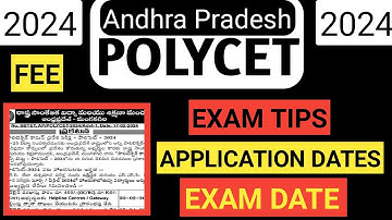 AP POLYCET 2024 NOTIFICATION // AP POLYCET 2024 EXAM DATES // AP POLYCET 2024 APPLICATION LAST DATE