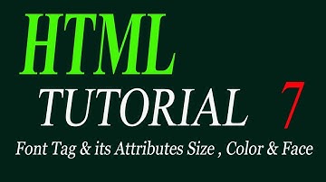 How to use font tag and its 3 attributes in html