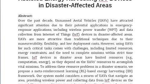 Meta Reinforcement Learning for UAV Assisted Energy Harvesting IoT Devices in Disaster Affected Area
