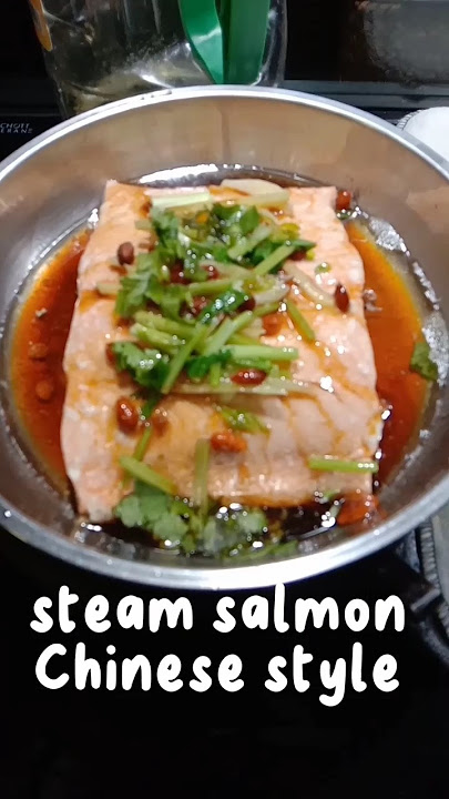 steam salmon chinese style. #resepalanitaasianfood #steamseafood #recipe #salmon