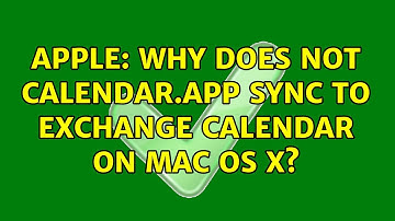 Apple: Why does not Calendar.app sync to exchange calendar on Mac OS X? (4 Solutions!!)