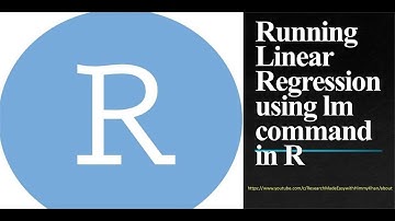 551: Running Simple Linear Regression in R using the lm command