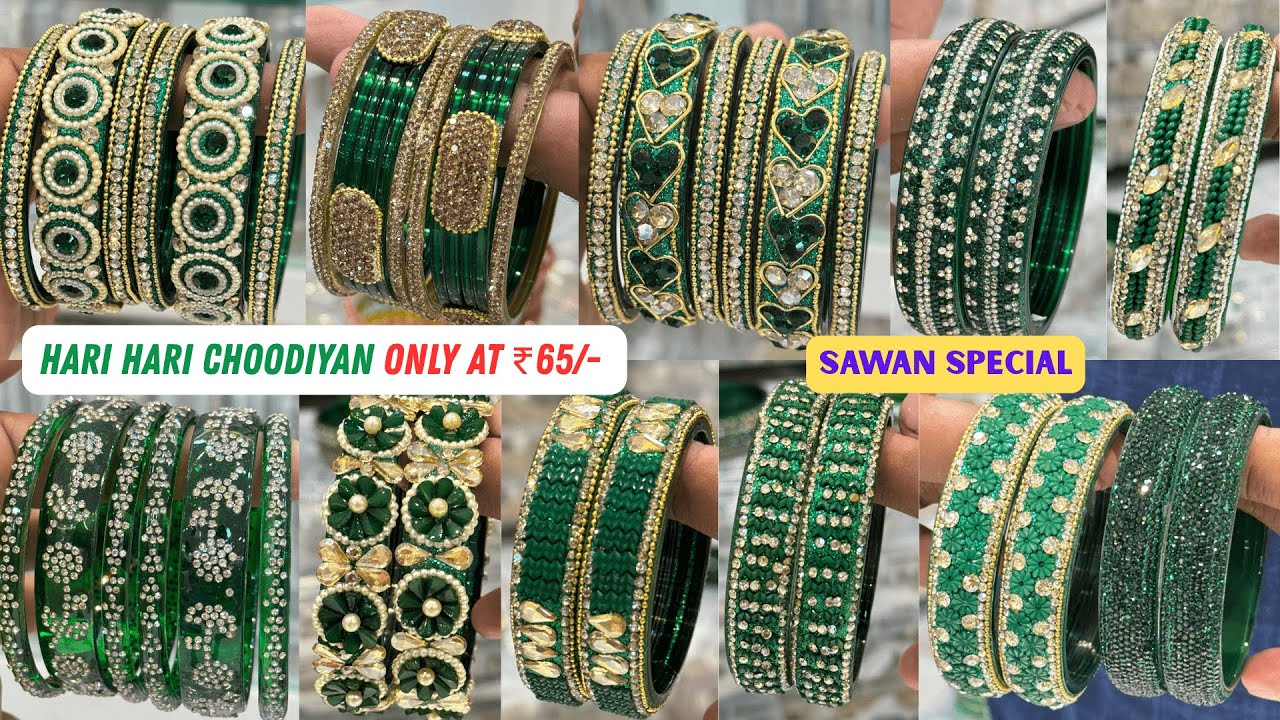Hari Glass Bangles for Sawan - Special Glass Bangles for Sawan Only at ₹65 | 300+ Designs Jaipur