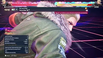 Tekken 8 Steve Fox Move List(Season 1)