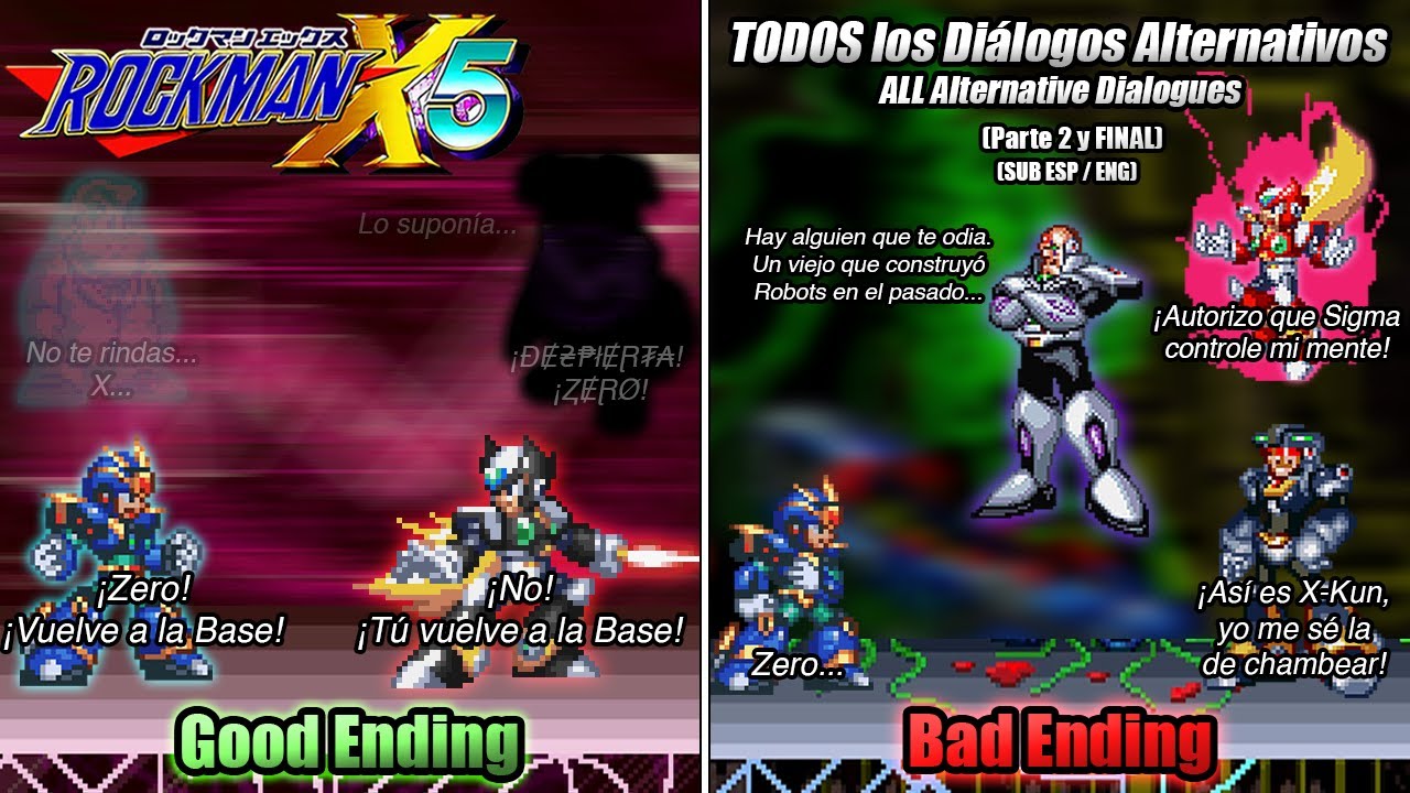 Megaman / Rockman X5: DIÁLOGOS ALTERNATIVOS (2/2) (FINAL) | FINAL BUENO & FINAL MALO - Loquendo