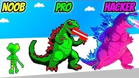 NOOB vs PRO vs HACKER in Kaiju Run  ❤️ All Levels Gameplay, NEW Games iOS, Android