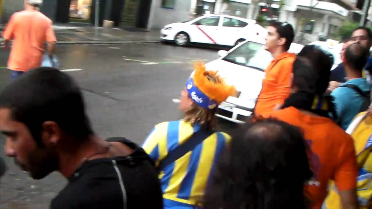 APOEL supporters outside Galgos hotel in Madrid
