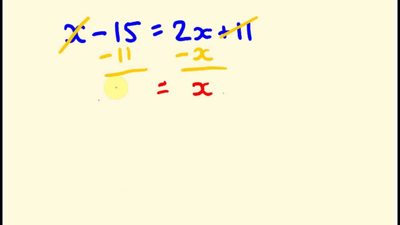 Algebra trick - solve equations instantly for variables on each side of the equation