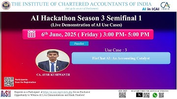 AI Hackathon S3 SF1: UC 3 –FinChat AI for easier accounting chat – by CA. AVSR Kushwanth
