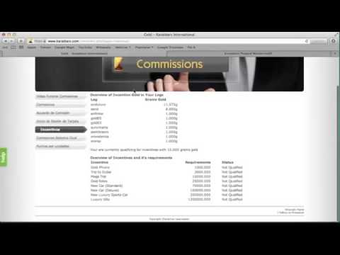 Karatbars - Video tutoriales - Back Office - Comisiones