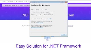 Dot Net Installation Did Not Succeed, Install Net Framework 4.5 On Windows