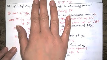 Fall 2020 Quiz 6 Problem 2 - Choose appropriate method. Higher Order ODEs - Differential Equations