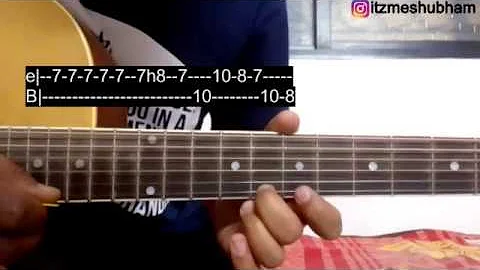 Karz Theme Guitar Lesson | Step By Step Guitar Tabs for Beginners | Shubham Joshi