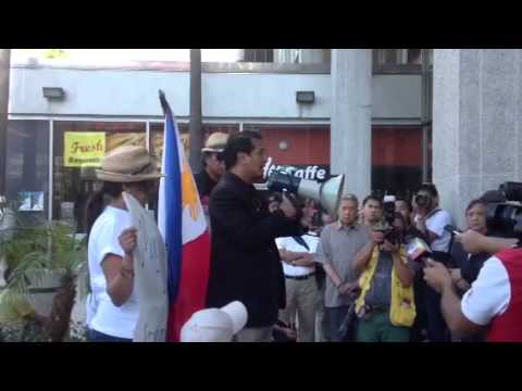 Filipinos protesting pork in LA