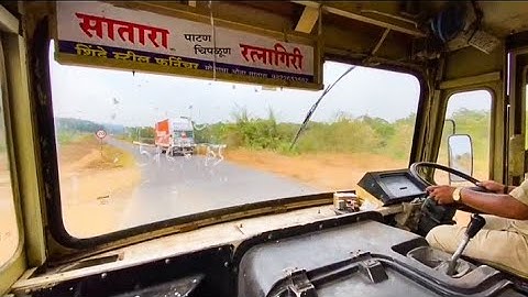 MSRTC EICHER Bus Driving On Ghat Section...