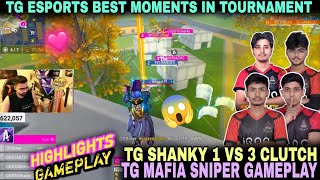 TG SHANKY'S CRAZIEST 1 VS 3 MOMENT 😱| TG MAFIA SNIPER GAMEPLAY☠️| IQOO TG BEST MOMENTS IN TOURNAMENT