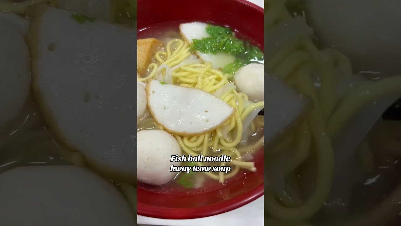 Plain old classic kway teow yellow noodle fishball soup ya