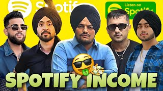 Top 10 Punjabi Singers Spotify Earnings 🤑