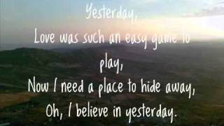 The Beatles - Yesterday [LYRICS+MP3 DOWNLOAD]