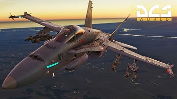 DCS: Late Evening JTAC Laser Guided Bomb Run | F/A-18C Hornet
