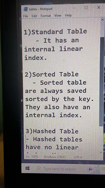 types-of-internal-tables-shortvideo-shorts-short-youtube