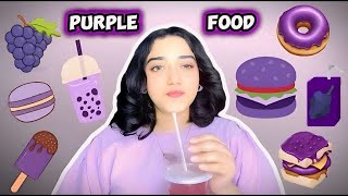I ate only purple color food for 24 hours | Purple food challenge for 24 hours | Food challenges