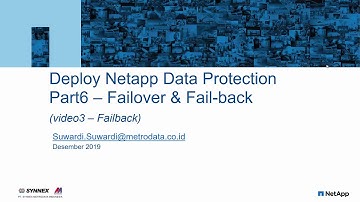 Netapp Data Protection Part6 - Failover & Failback (video3 - Failback)