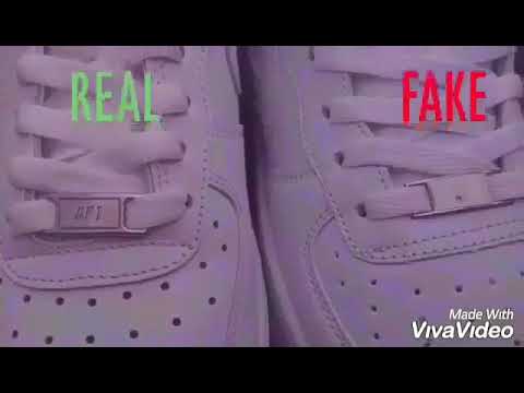 HOW TO SPOT THE DIFFERENCE BETWEEN FAKE $ REAL AIRFORCE 1 - YouTube