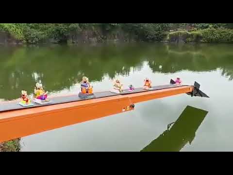 #Amazing | Ganpati Visarjan using Conveyor belt