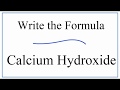Calcium Hydroxide Formula Concepts