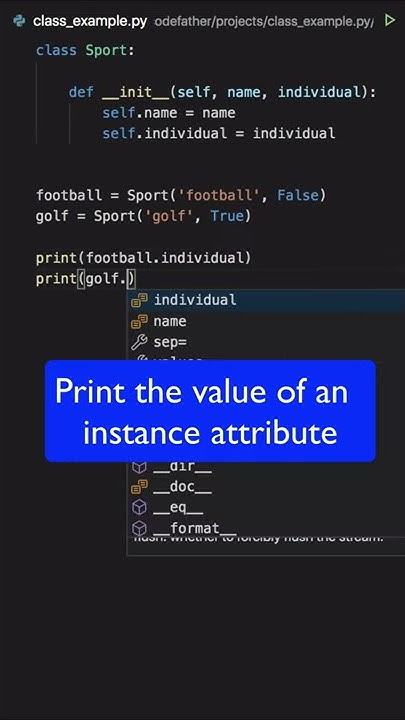 Python Class Init, Instances and Instance Attributes - YouTube