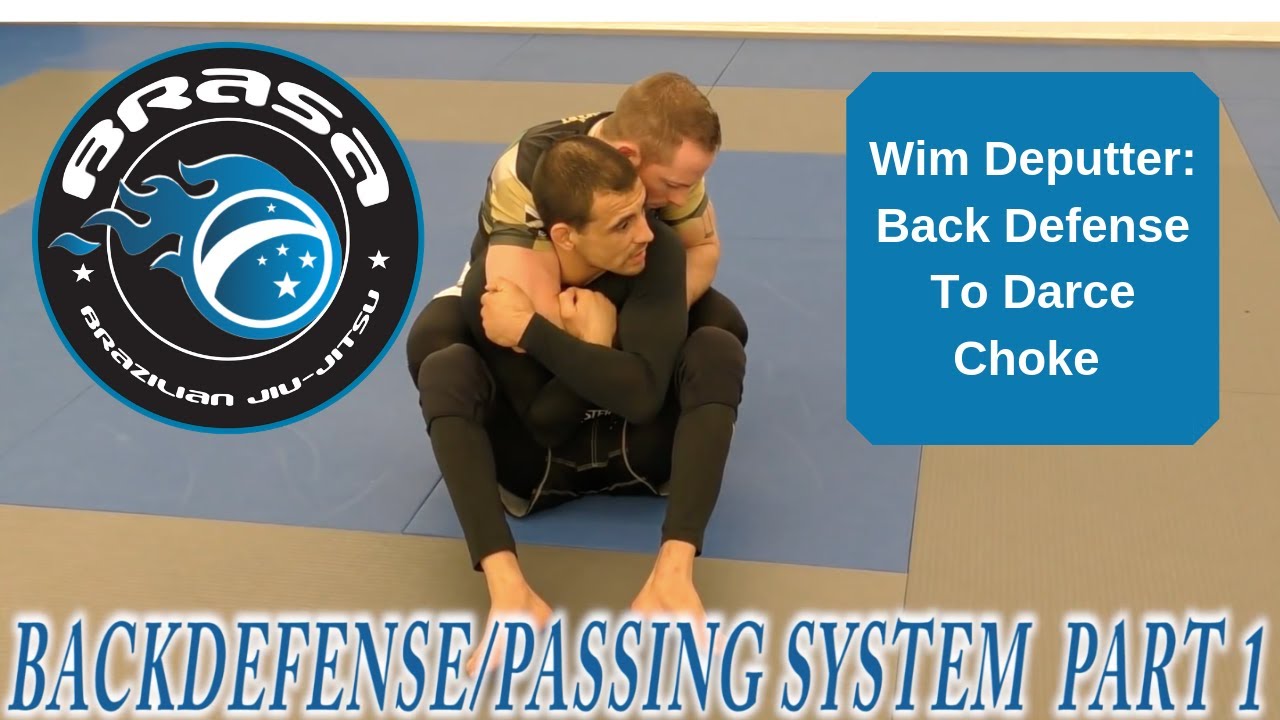 Jiu Jitsu Techniques - Back Defense To Darce Choke (Wim Deputter) - YouTube
