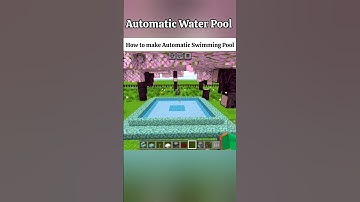 AUTOMATIC SWIMMING POOL in Minecraft.....#minecraft #shorts