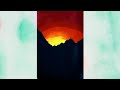 beautiful and elegant drawing | easy art ideas | sunset drawing tutorials