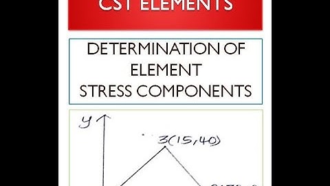Determination of Stress Components for CST Elements