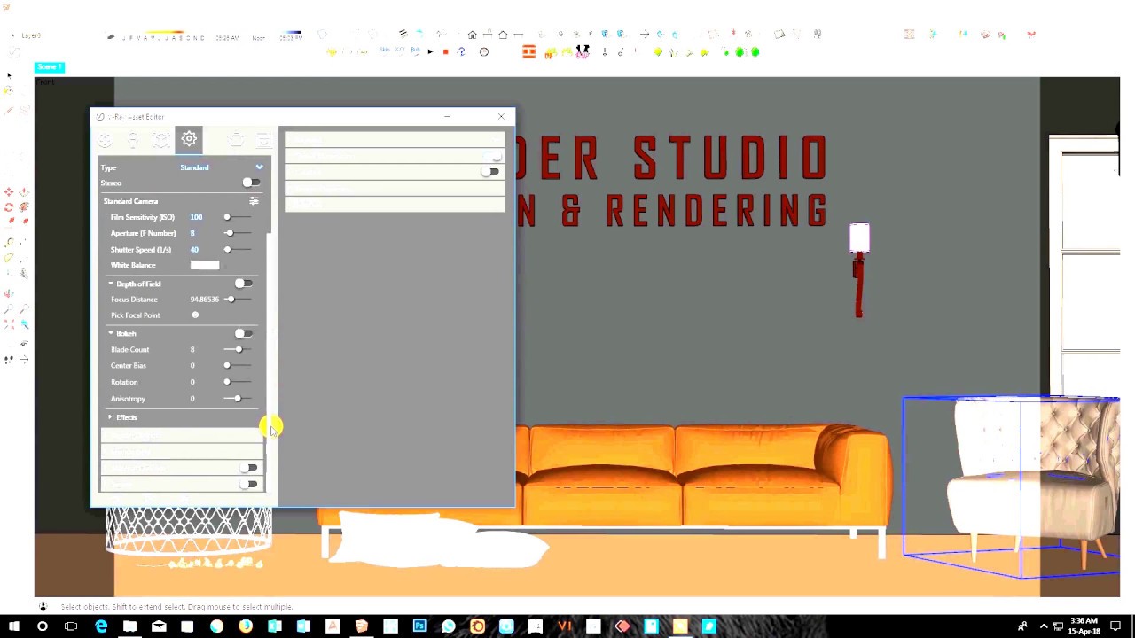Interior Rendering Settings In Sketchup 2017 Vray 3 4 Tutorial 001