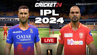 IPL 2024 RCB vs PBKS T20 Match - Cricket 24 Live - RtxVivek screenshot 1