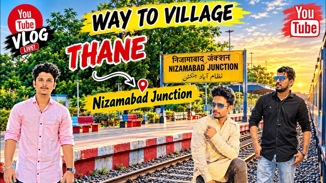 New Vlog || way to Village || thane to Nizamabad Junction - YouTube