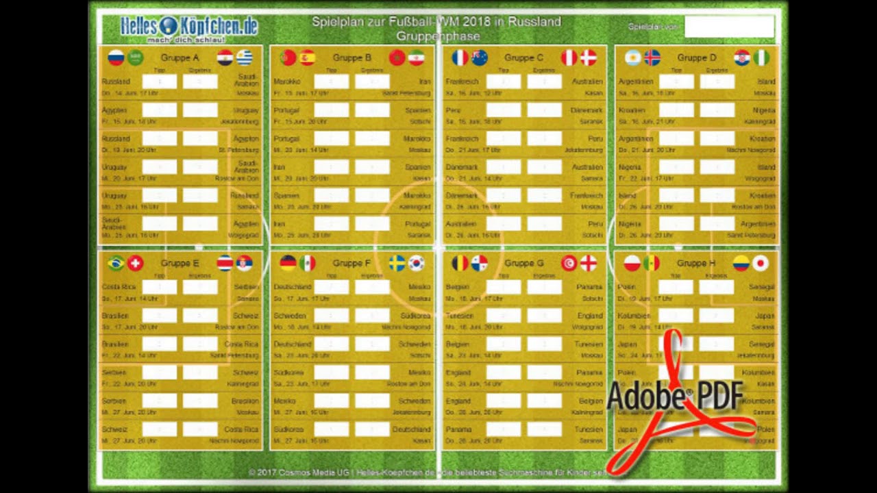 FRAUEN WM 2015 SPIELPLAN PDF