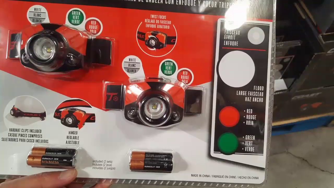 Costco Coast Headlamps with Red / Green light 29!!! YouTube