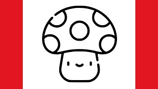 CÓMO DIBUJAR AL CHAMPIÑON DE MARIO BROS TOAD