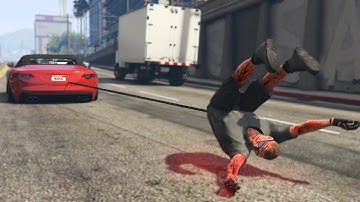 GTA 5 Ragdoll Chaos With a Grappling Hook Mod