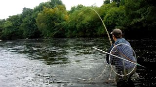 Salmon Fly Fishing on The River Finn (The Graveyard Pool ) Believe in The Take